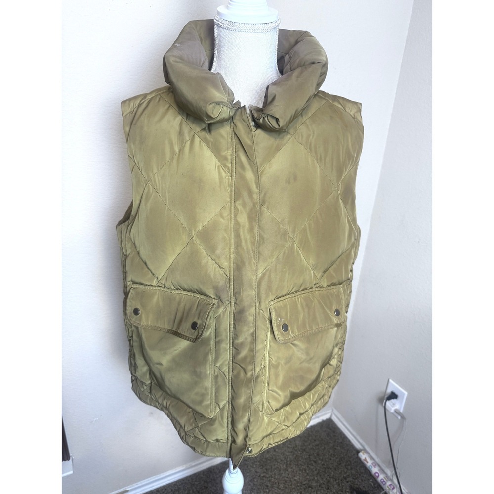 Country Road Womens Down filled Puffer Vest Diamond Quilted sz L gorpcore